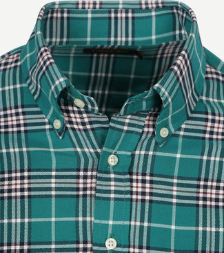 Steppin' Out flanel overhemd ruit groen | Regular-fit