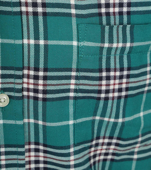 Steppin' Out flanel overhemd ruit groen | Regular-fit