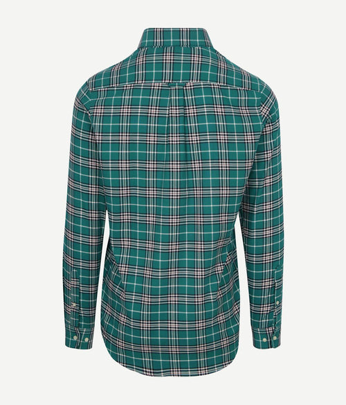 Steppin' Out flanel overhemd ruit groen | Regular-fit