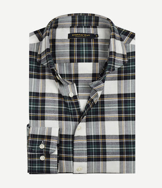 Steppin' Out flanel overhemd ruit zwart groen | Regular-fit