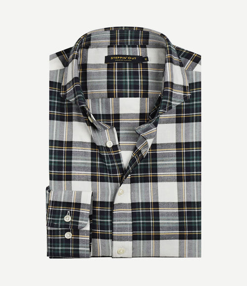 Flanel overhemd ruit zwart groen