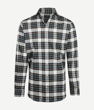 Steppin' Out flanel overhemd ruit zwart groen | Regular-fit
