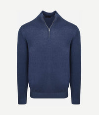 Half-zip trui colin indigo denim