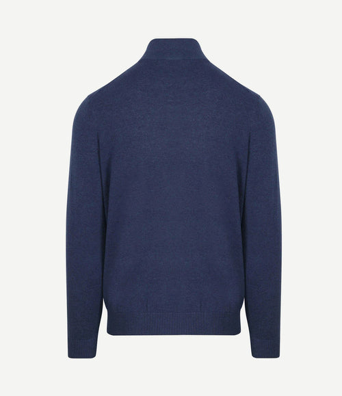 Half-zip trui colin indigo denim