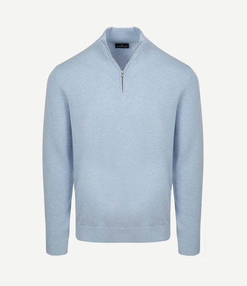 Half-zip trui colin lichtblauw