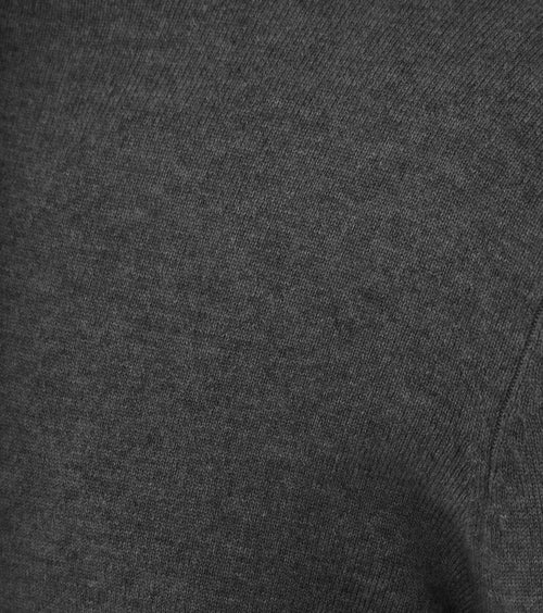 Steppin' Out halve rits trui merinowol antraciet | Regular-fit