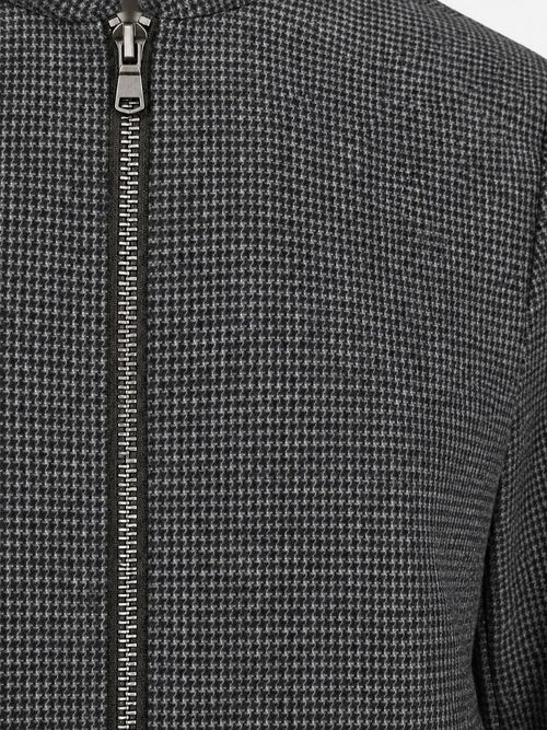 Herritage jack wool blend pepita donkerblauw
