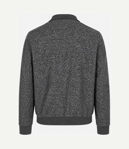 Herritage jack wool blend pepita donkerblauw