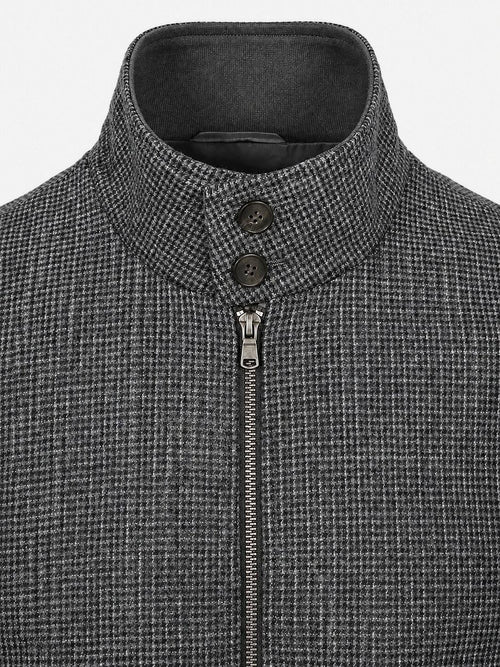 Herritage jack wool blend pepita donkerblauw