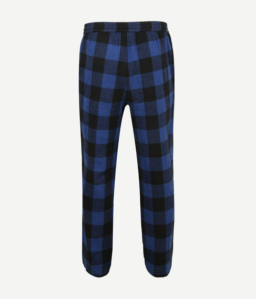 Loungebroek ruit blauw