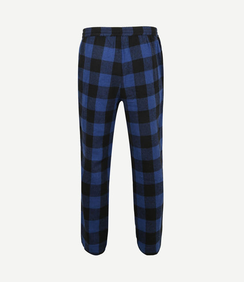 Loungebroek ruit blauw