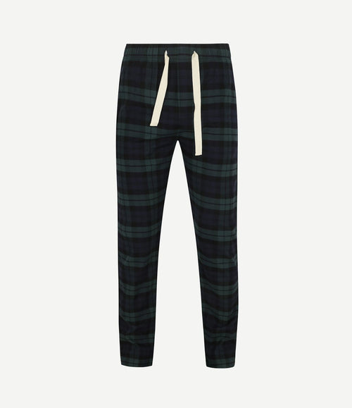 Loungebroek ruit donkerblauw groen