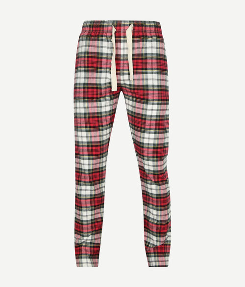Loungebroek ruit rood