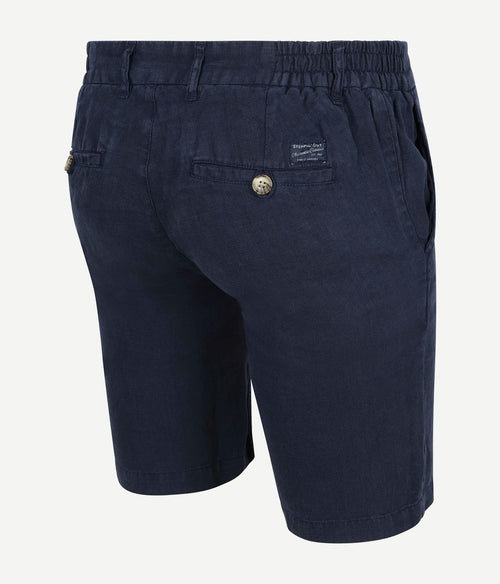 Milwau short linen donkerblauw