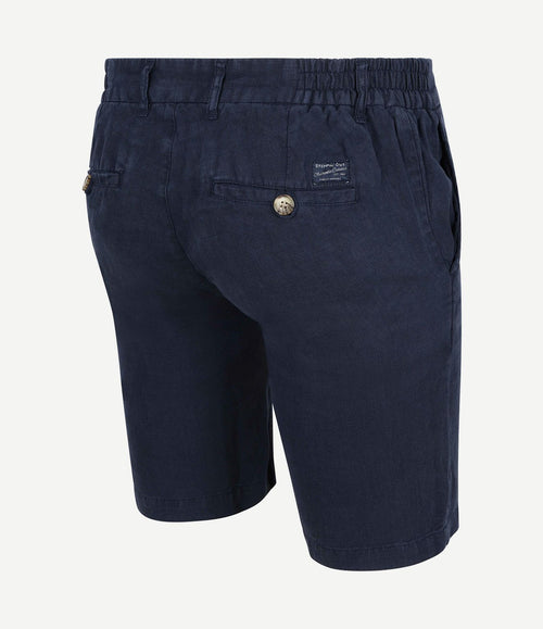 Milwau short linen donkerblauw
