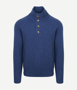 Steppin' Out mocker trui lamswol royal blauw | Regular-fit Steppin' Out mocker trui lamswol royal blauw | Regular-fit