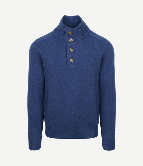 Mocker trui lamswol royal blauw
