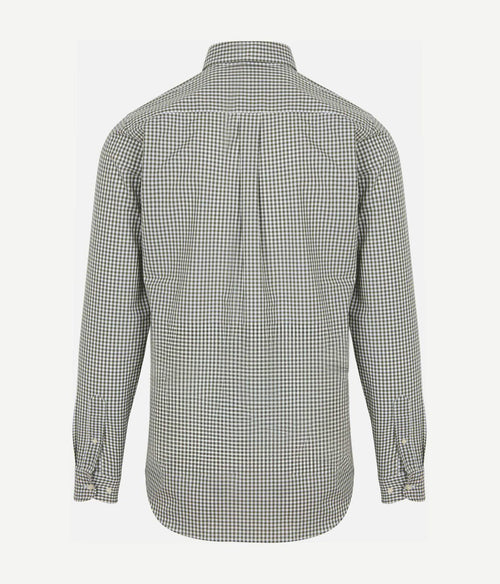 Steppin' Out poplin overhemd ruit groen | Regular-fit