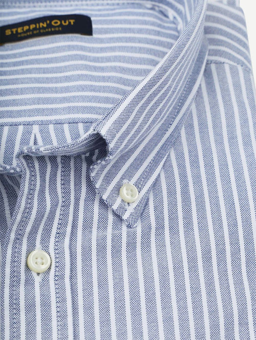 Overhemd Oxford streep lichtblauw