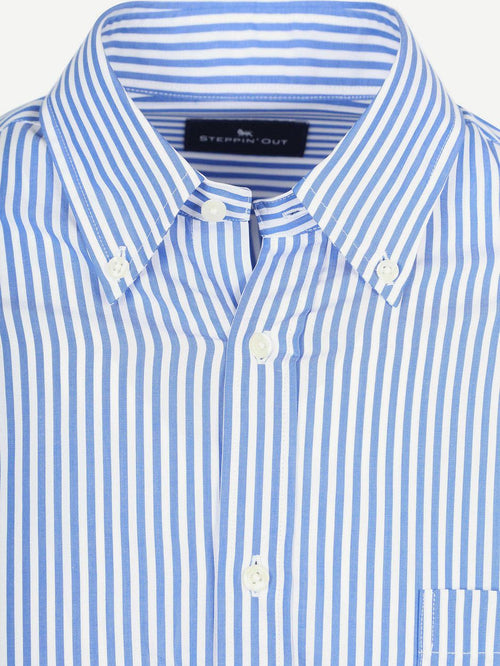 Overhemd big stripe blauw