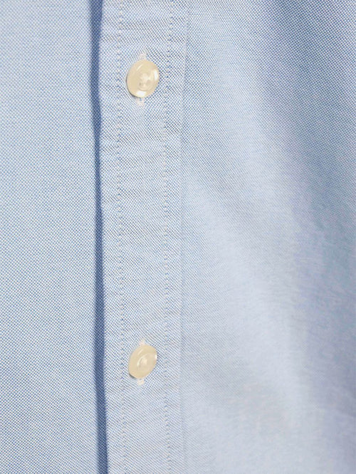Short sleeve overhemd Oxford yale lichtblauw