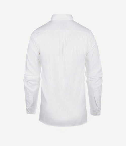 Extra long sleeves overhemd twill wit