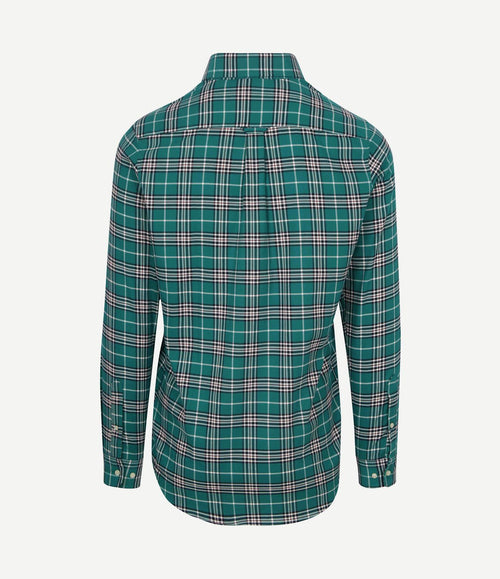 Flanel overhemd ruit groen