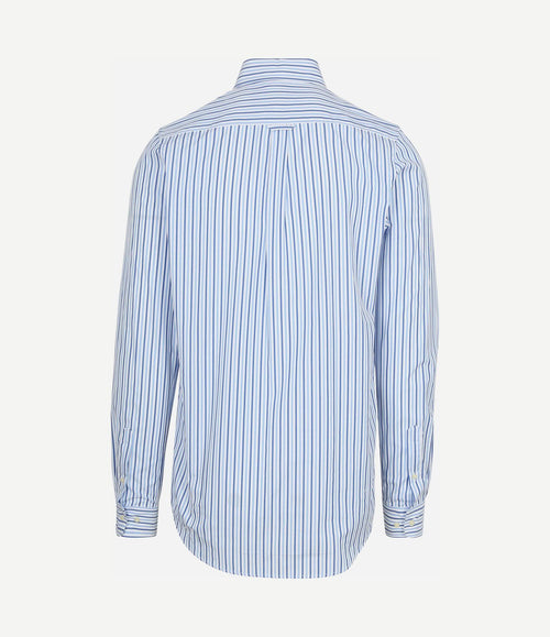 Extra lange mouwen overhemd streep blauw