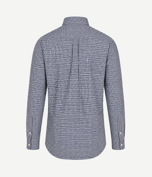 Overhemd vichy ruit donkerblauw