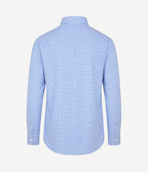 Oxford overhemd ruit blauw