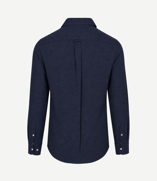 Overhemd twill donkerblauw