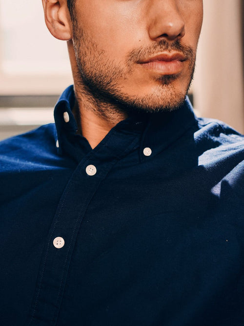 Steppin' Out overhemd Oxford donkerblauw | Regular-fit