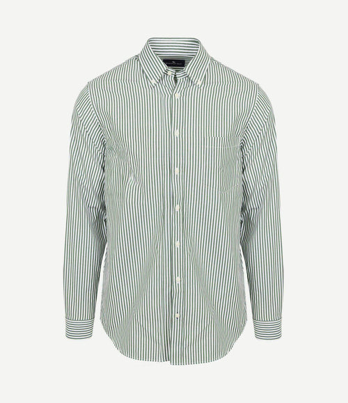 Overhemd big stripe groen