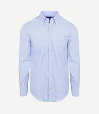 Overhemd checks blauw roze