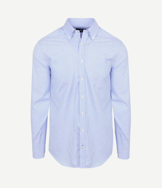Overhemd checks blauw roze