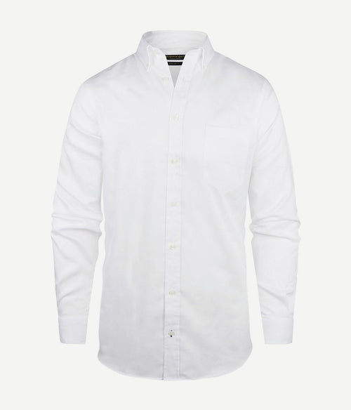 Steppin' Out overhemd dobby wit | Regular-fit