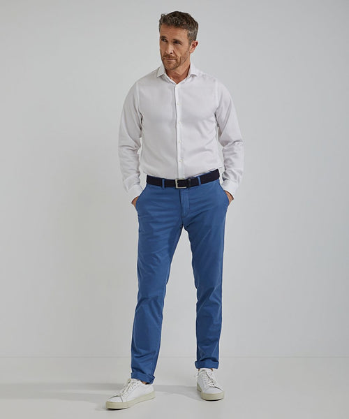 Steppin' Out overhemd dobby wit | Regular-fit
