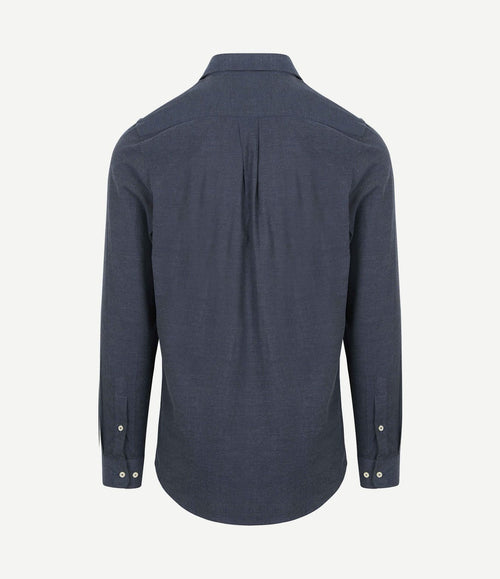 Overhemd flanel donkerblauw