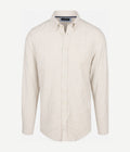 Overhemd linen cotton streep sand