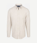 Overhemd linen cotton streep sand