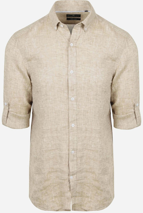 Steppin' Out overhemd linnen beige | Regular-fit
