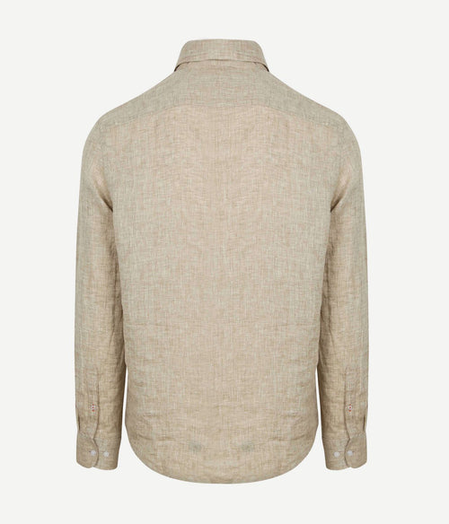 Steppin' Out overhemd linnen beige | Regular-fit