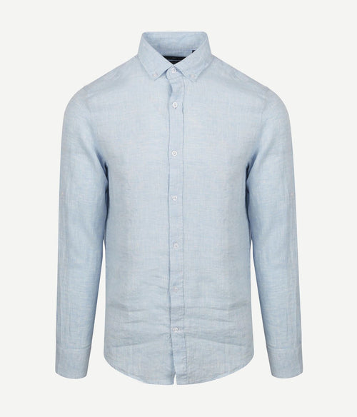Steppin' Out overhemd linnen lichtblauw | Regular-fit