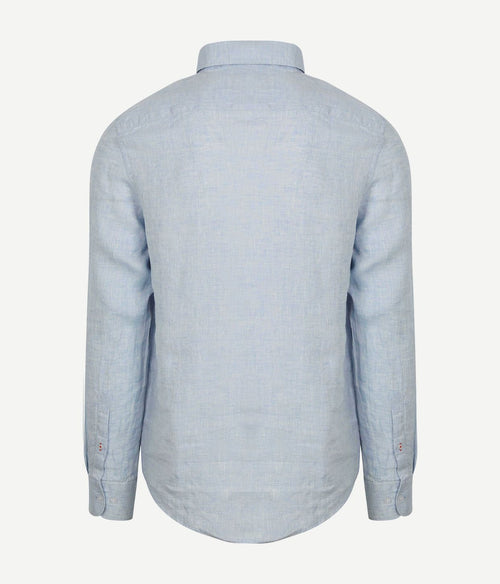 Steppin' Out overhemd linnen lichtblauw | Regular-fit