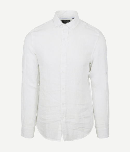 Steppin' Out overhemd linnen wit | Regular-fit