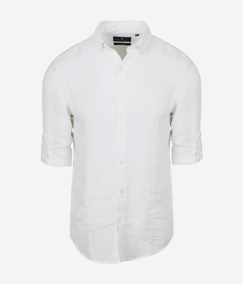 Steppin' Out overhemd linnen wit | Regular-fit