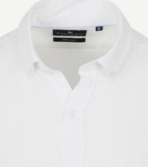 Steppin' Out overhemd linnen wit | Regular-fit