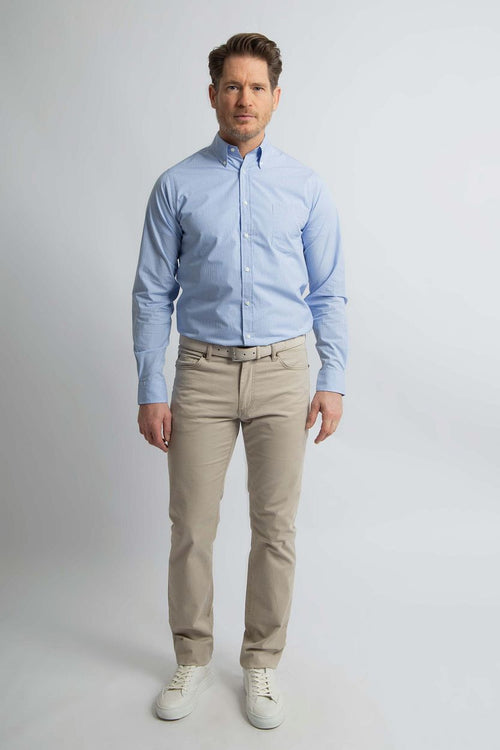 Steppin' Out overhemd mini ruit lichtblauw | Regular-fit