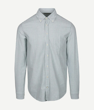 Steppin' Out overhemd Oxford borstzak streep lichtgroen | Regular-fit Steppin' Out overhemd Oxford borstzak streep lichtgroen | Regular-fit