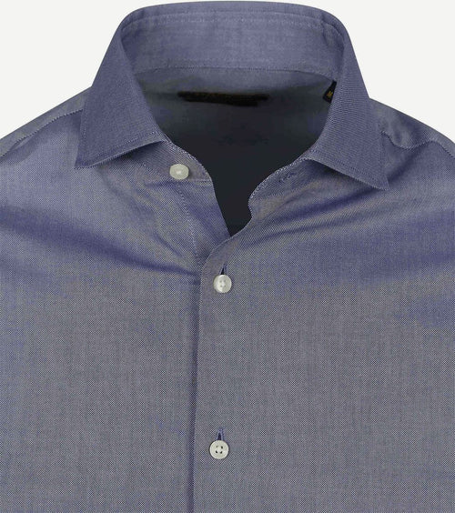 Steppin' Out overhemd Oxford melange blauw | Regular-fit